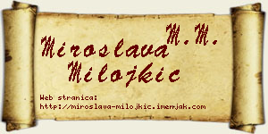 Miroslava Milojkić vizit kartica